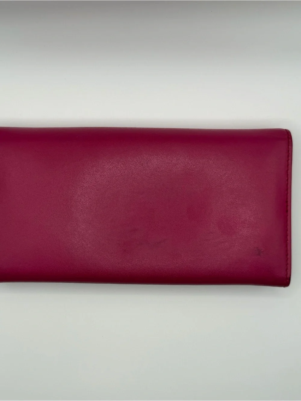 Salvatore Ferragamo Fuchsia Vara Bow Clutch with Gold Hardware